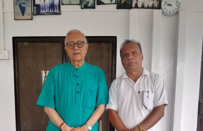 कांग्रेस नेता कोइरालासँग महामन्त्री घिमिरेको भेट,  आन्तरिक राजनीतिबारे छलफल
