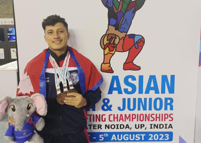 एसियाली जुनियर भारोत्तोलन हेमन्तले जिते तीन कास्य पदक