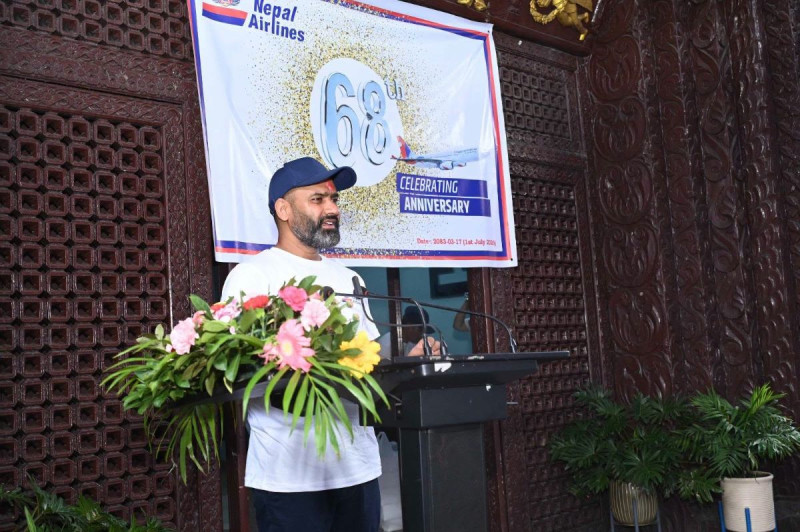 राष्ट्रिय ध्वजावाहकको पुनर्जागरणका लागि सबै इमान्दार बनौँ : मन्त्री पौडेल