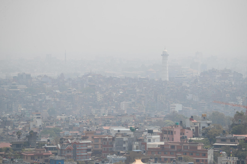 काठमाडौंको वायु प्रदूषण आज विश्वको प्रदूषित शहरमध्ये सातौँ स्थानमा