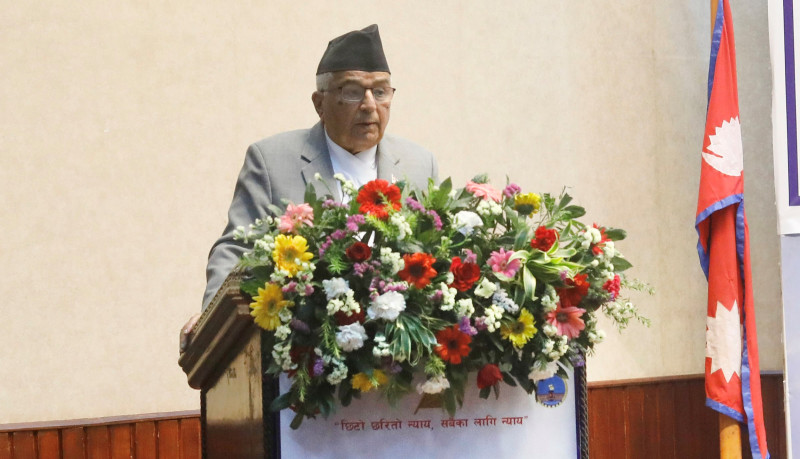 विधिद्वारा स्थापित पद्धति र परम्परा पालनामा तलमाथि हुन थाले मानव समाज भयभित हुनथाल्छः राष्ट्रपति पौडेल