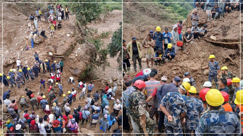 रोल्पा पहिरो अपडेटः बेपत्ता पाँच जनाको शव प्युठानमा भेटियो