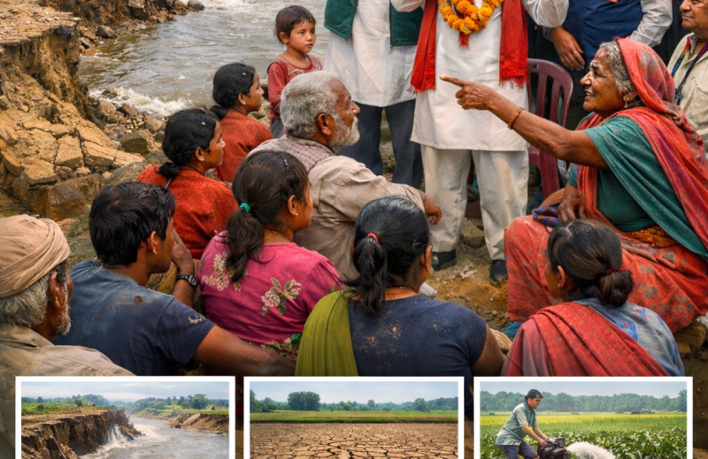 महोत्तरी–२ का मतदाताका गुनासा– बर्खामा डुबान र हिउँदमा पानीको हाहाकार