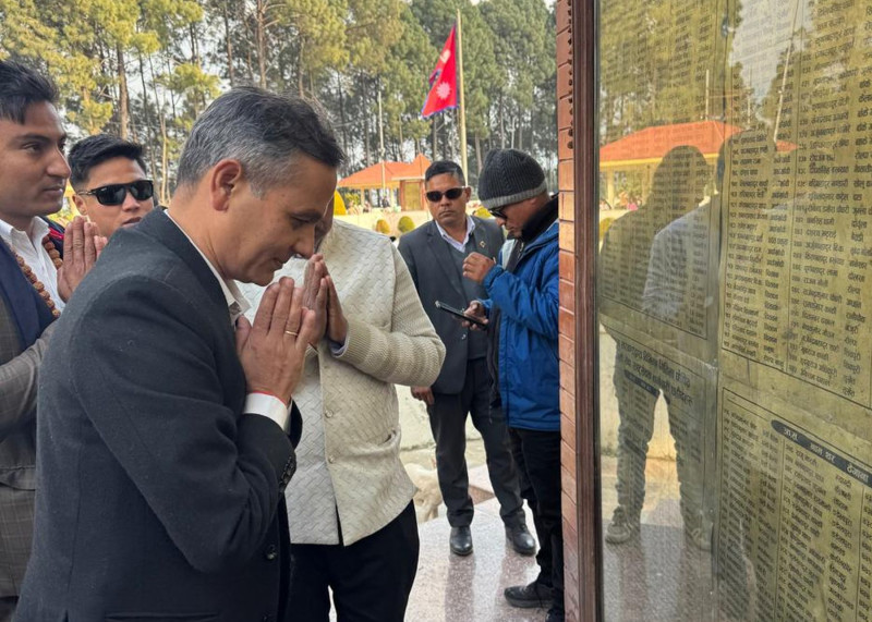गृहमन्त्री अर्यालद्वारा राष्ट्रिय शहीद तथा शान्ति पार्कको अवलोकन, जेन–जी शहीदको नामावली राख्नेबारे छलफल