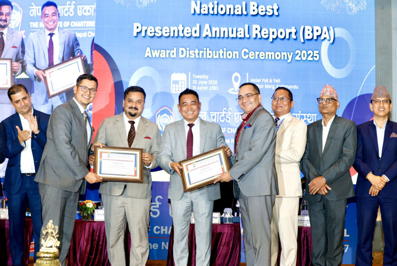 नबिल बैंकलाई लगातार तेस्रोपटक गोल्ड अवार्ड, थप दुई विधाबाट पनि सम्मानिन