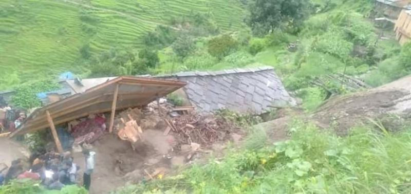 म्याग्दीमा पहिरोले घर बगाउँदा दुई जनाको मृत्य, तीन जना बेपत्ता