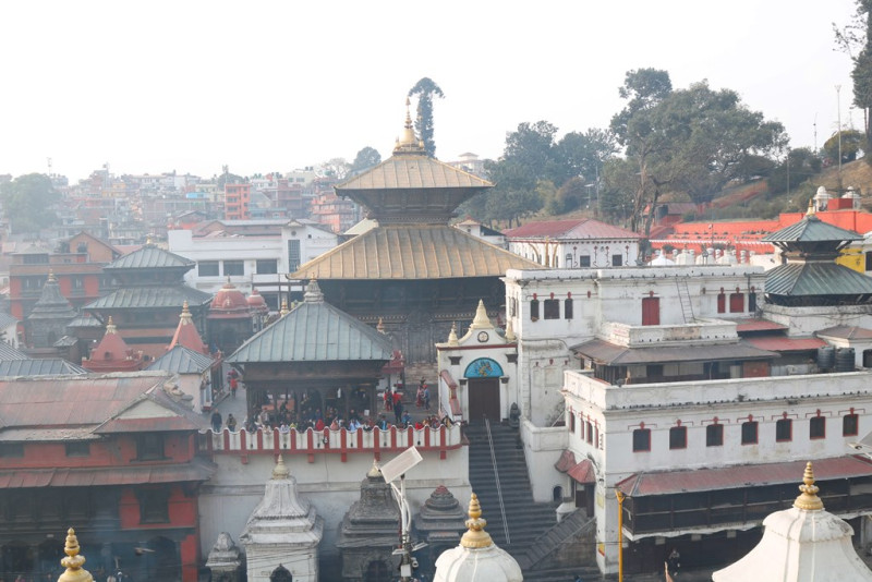 शिवरात्रिका लागि पशुपतिनाथमा रङरोगनका काम सुरु