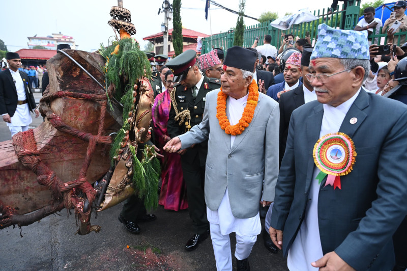 राष्ट्रपति पौडेलले गरे भोटो जात्रा अवलोकन