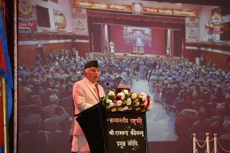 सुरक्षा निकायको धर्म मुलुक र जनताको सर्वोत्तम हित गर्नु हो : राष्ट्रपति पौडेल