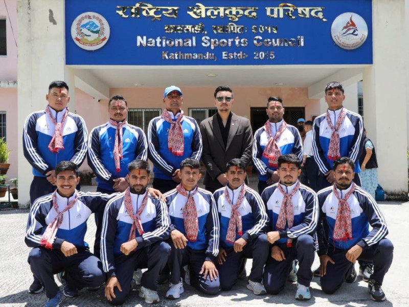 एसियाड तयारीको लागि नेपाली पुरुष कबड्डी टोली बिहीबार भारत जाने