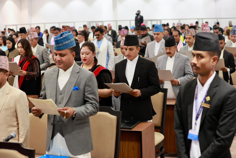 संसद बैठक : सभामुख निर्वाचित भएको घोषणा हुँदै