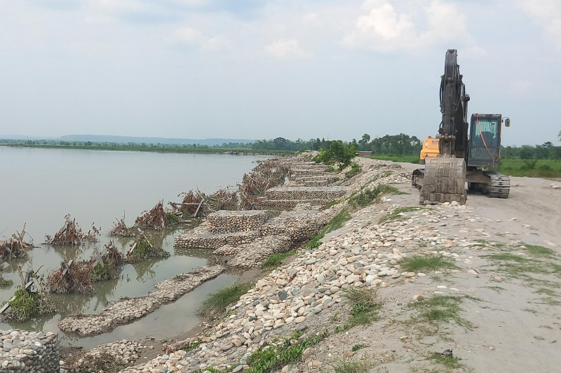 सुस्तामा तटबन्ध निर्माणमा भारतीयपक्षको अवरोध, यस्तो छ अवस्था (तस्वीरहरू)