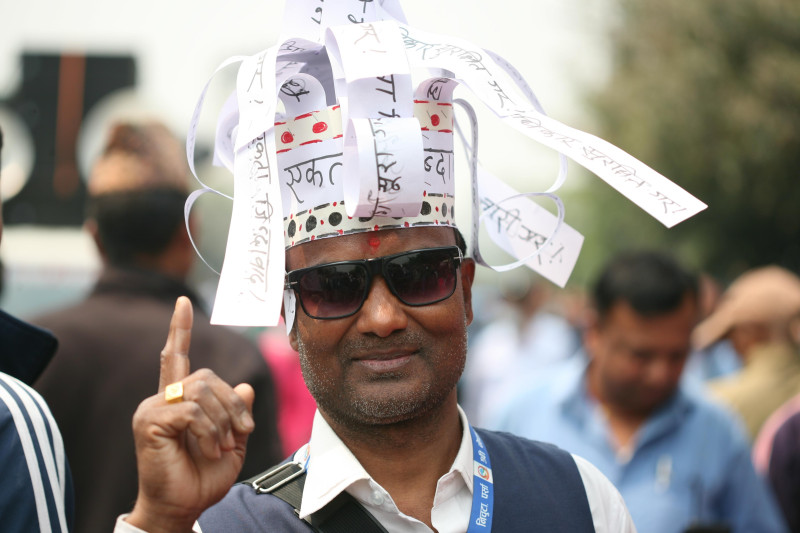 काठमाडौंमा जारी छ शिक्षकहरूको आन्दोलन (तस्वीरहरू) 