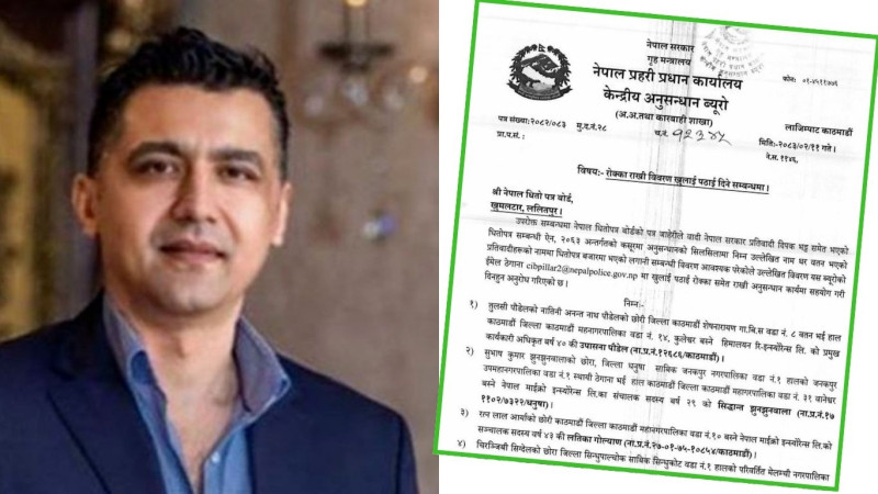 दीपक भट्टसँग जोडिएका ५६ व्यवसायीको शेयर रोक्का गर्न सीआईबीको पत्र, को–को परे ?