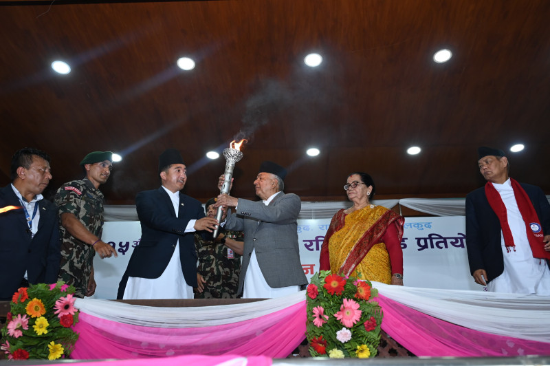 खेलाडी उत्पादनको प्रमुख र प्रारम्भिक जग गाउँ र विद्यालय हुन् : राष्ट्रपति