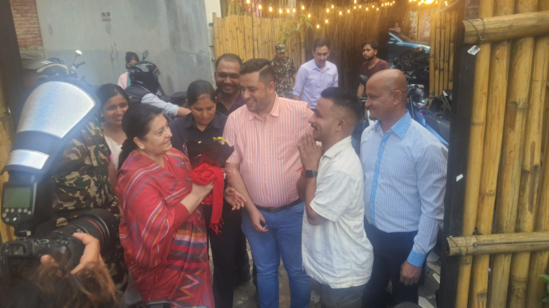विद्या भण्डारीले चियादानीमा गरिन् युवाहरूसँग संवाद 