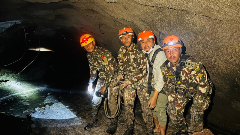 रसुवागढी पावरहाउसमा भेटिएनन् मानव, उद्धार टोली फर्कियो