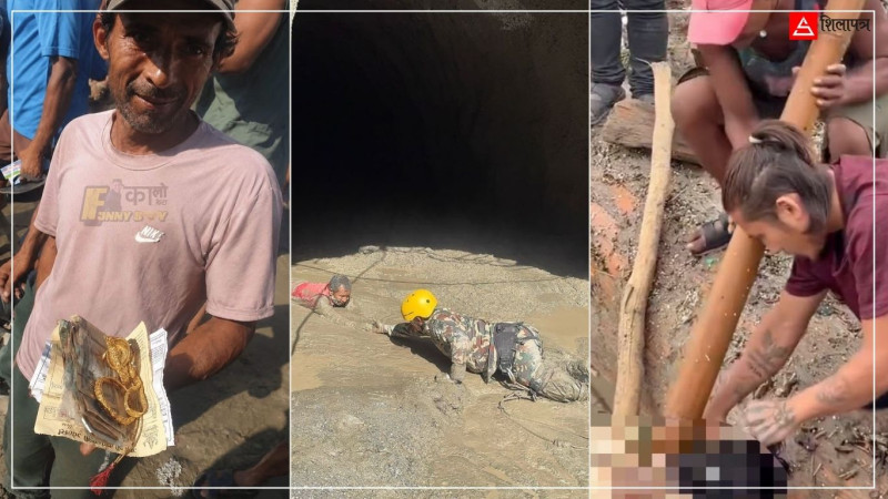 बाढीको सन्नाटाबीच दरिद्रतालाई जितेका यी शक्तिशाली दुई तस्वीर