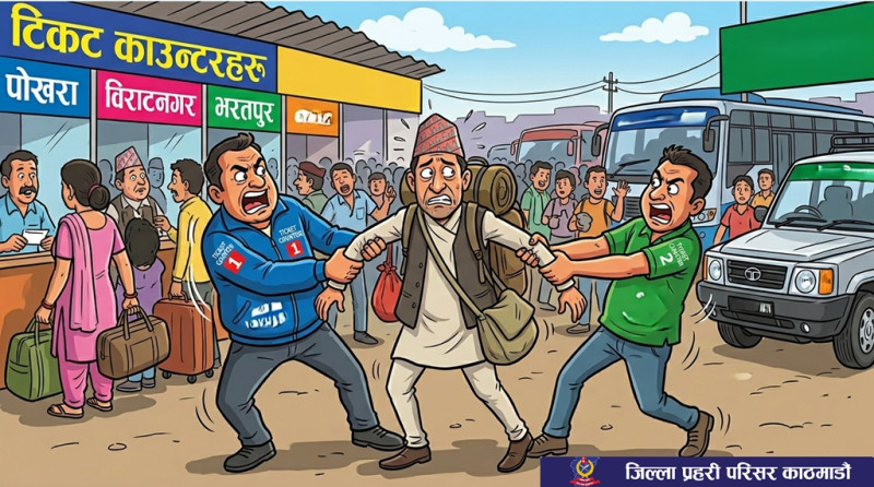 यात्रुलाई अभद्र व्यवहार गर्ने ४८ जना बिचाैलिया पक्राउ
