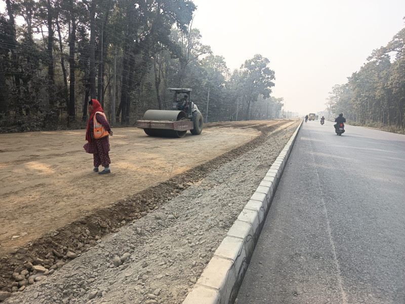 एसियन हाइवे निर्माण दुई वर्षमा ३५ प्रतिशत