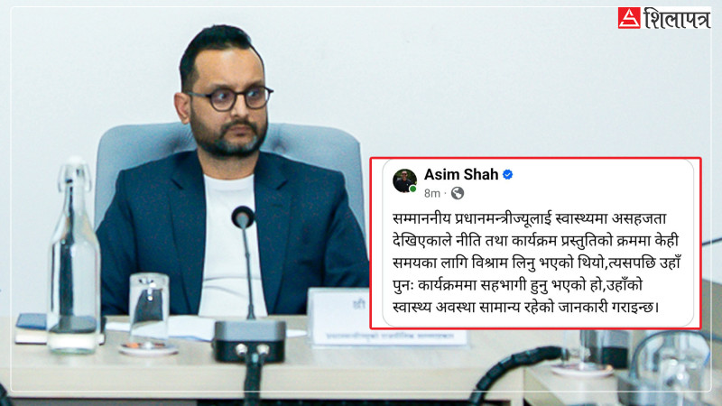 प्रधानमन्त्रीको बचाऊमा लेखिएको स्टाटस् डिलिट