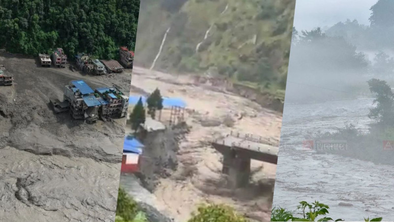 रसुवा बाढीको ४६औँ दिनमा देशले भोगेको तेस्रो ठूलो बाढीको वितण्डा, बुढीगण्डकीले थप्यो अर्बौंको क्षति