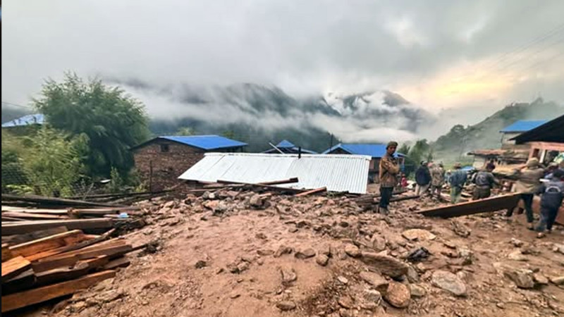 डोल्पामा बाढीमा परेर एक महिलाको मृत्यु, ६ जना घाइते