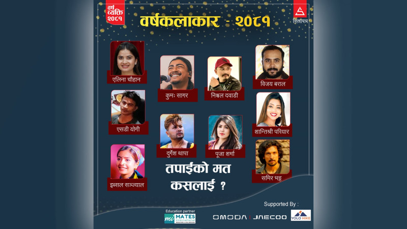 यीमध्ये वर्षकलाकार २०८१ कसलाई छान्नुहुन्छ ? मत दिनुहोस् (गुगल फारमसहित)