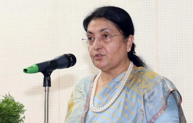 चीन र भारत जोड्ने सडक निर्माणको काम छिटो सक्न राष्ट्रपति भण्डारीको निर्देशन