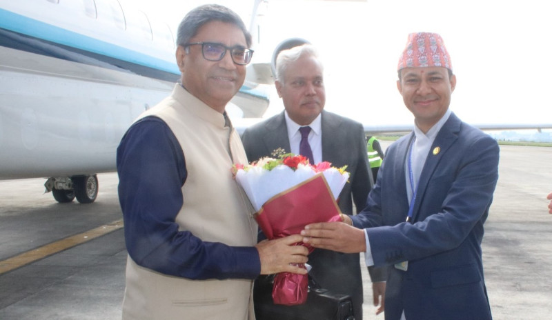 प्रधानमन्त्री ओलीलाई भ्रमणको निम्तो दिन काठमाडौं आइपुगे भारतीय विदेश सचिव मिस्री