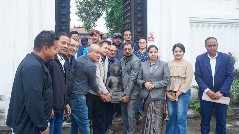 अमेरिका पुर्‍याइएको बुद्ध मूर्ति बज्रधातु विहारमा पुनर्स्थापना