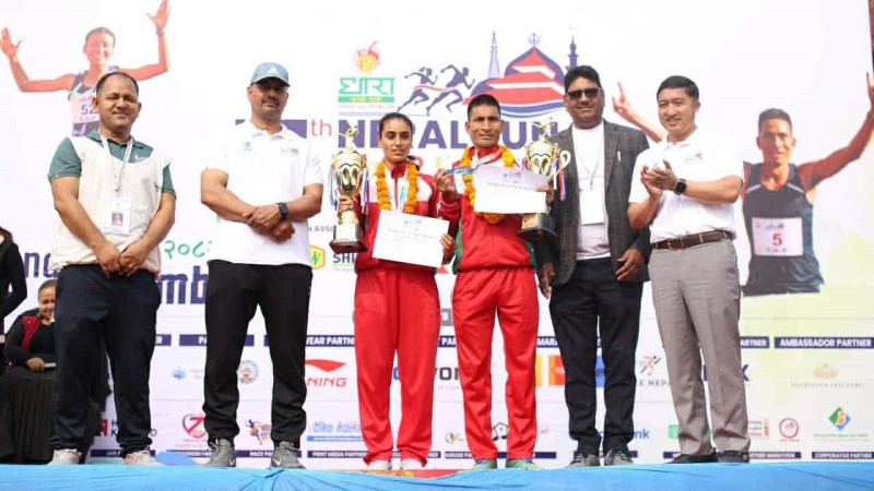 खडक र पूर्णलक्ष्मीलाई ११औँ धारा नेपालगञ्ज म्याराथन उपाधि, एन्जल्स स्कुललाई नेपालगञ्ज ट्रफी