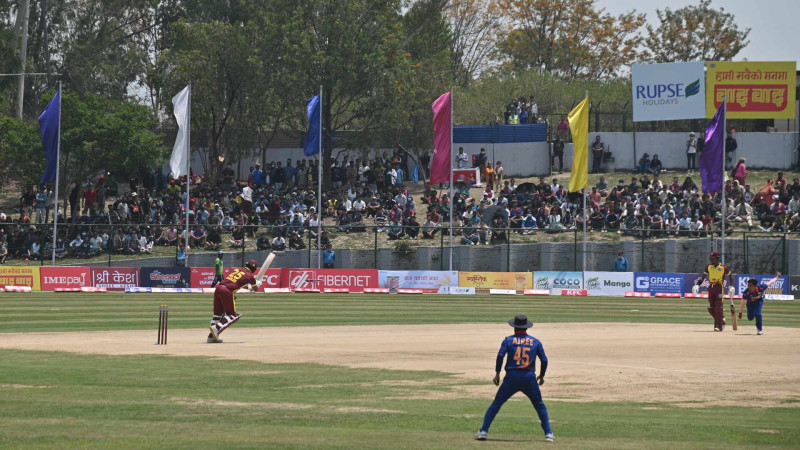 सागर ढकालको घातक बलिङ, एकै ओभरमा वेस्ट इन्डिज ए लाई डब्बल झड्का