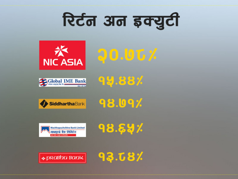 वाणिज्य बैंकमा घट्दो आरओई : लगानी प्रतिफलका आधारमा कुन बैंक कति सशक्त ?