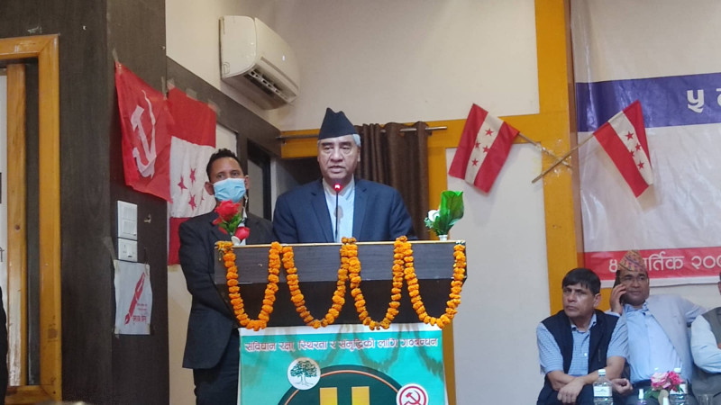 कार्यकर्तालाई देउवाको निर्देशन- कसैप्रति शंका नगरी गठबन्धनका उम्मेदवारलाई भोट हाल्नू