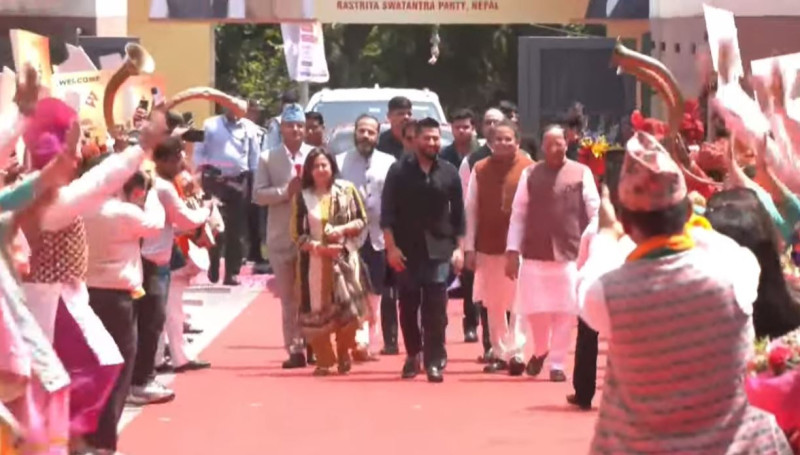 भाजपाको मुख्यालयमा रवि लामिछानेलाई भव्य स्वागत