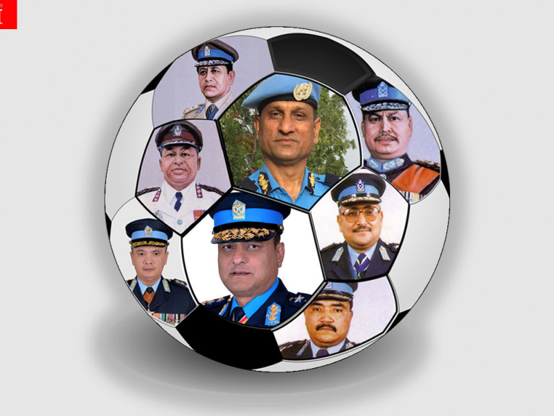 पेन्सन पकाएका पुलिसहरू भ्रष्टाचार आराेपबाट बच्न पार्टीकाे ओतमा