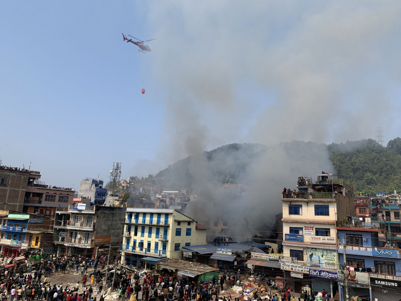 तनहुँमा आगलागीबाट करोडौँको क्षति भएको प्रारम्भिक अनुमान