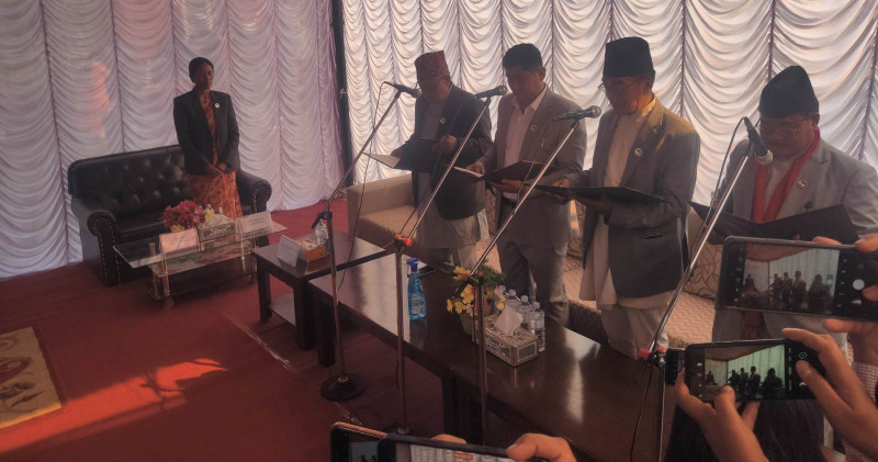 गण्डकीको मन्त्रीमण्डलले पायो पूर्णता, नयाँ चार मन्त्रीले लिए शपथ