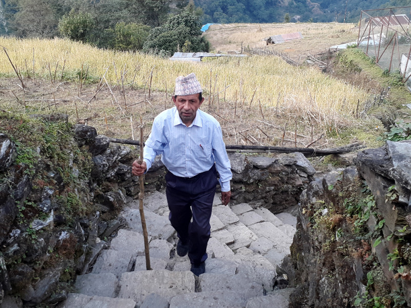 दैनिक ६ घण्टा हिँडेर वडा कार्यालय आउजाउ गर्ने ‘घनश्याम बा’