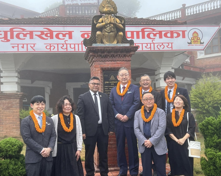 धुलिखेल र जापानको सरोमा नगरबीच सीप–प्रविधि आदानप्रदान सम्झौता
