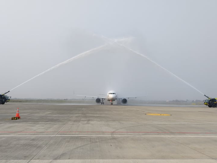 नेपालमा दोस्रो अन्तर्राष्ट्रिय विमास्थलबाट व्यावसायिक उडान सुरु, भैरहवामा जजिराको विमान अतवरण