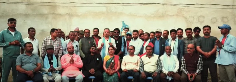 रास्वपाले जनकपुरधाममा चुनावी पोस्टर नटाँस्ने 
