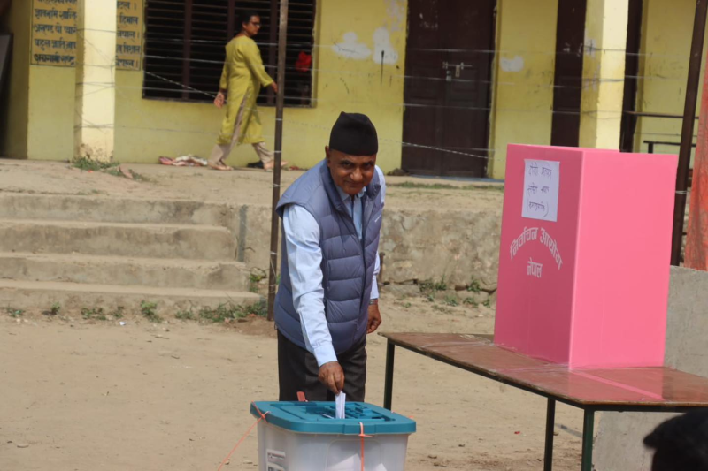कर्णालीका मुख्यमन्त्री कँडेलले गरे मतदान