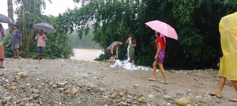 कञ्चनपुरमा सशस्त्रको बीओपीमा पस्यो बाढी