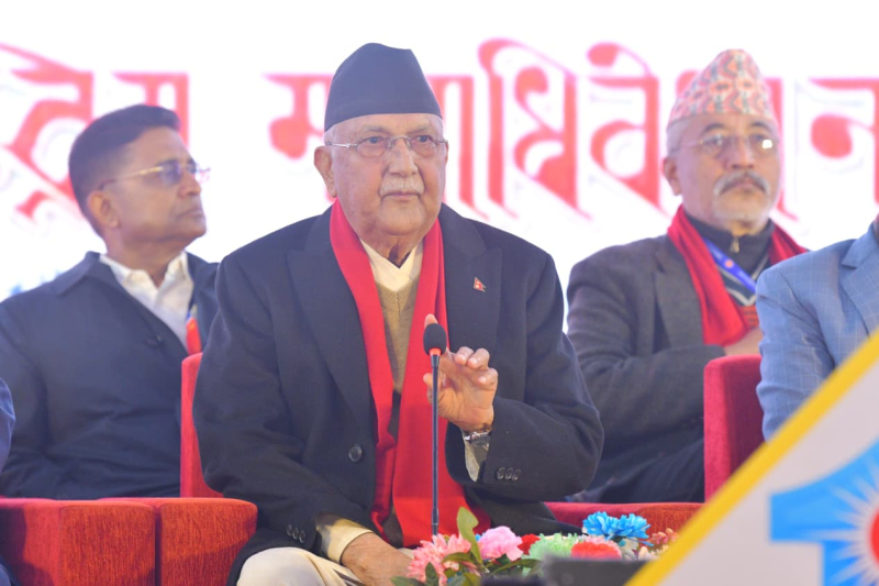 बन्दसत्रमा ओलीको सम्बोधन– देशलाई विखण्डन गर्ने प्रयासलाई एमाले चिर्नुपर्छ