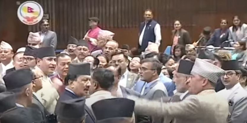 प्रतिनिधिसभा बैठकमा कांग्रेसको नाराबाजी 