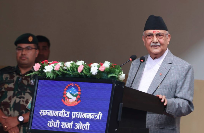 प्रधानमन्त्री ओली भन्छन्- अहिलेको सरकारले भात-रोटी खान्छ, घुस खाँदैन