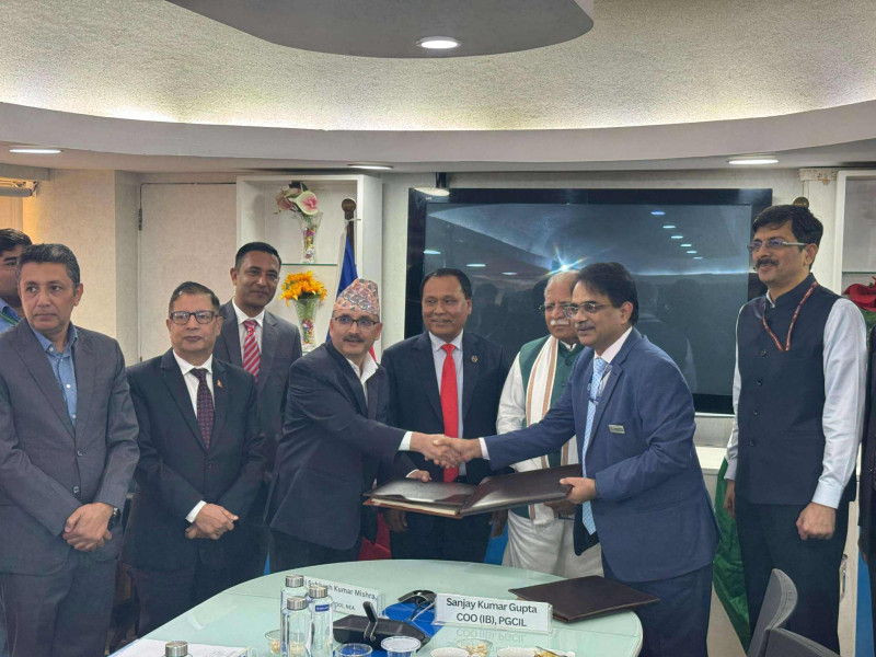 इनरुवा–पूर्णिया र लम्की–बरेली अन्तरदेशीय प्रसारण लाइन निर्माण गर्न सम्झौता