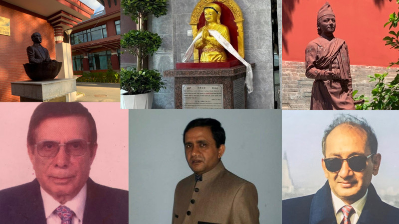 ह्लासामा नेपाली ल्यान्डमार्क :  देवकोटा, भृकुटी र अरनिकोको मूर्ति कसको पहलमा उभिए ?
